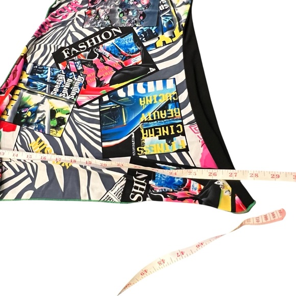 Women’s Tunic Top Art-To-Wear Graffiti Print‎ Vintage Fashion Studio Rave Party - Picture 13 of 14